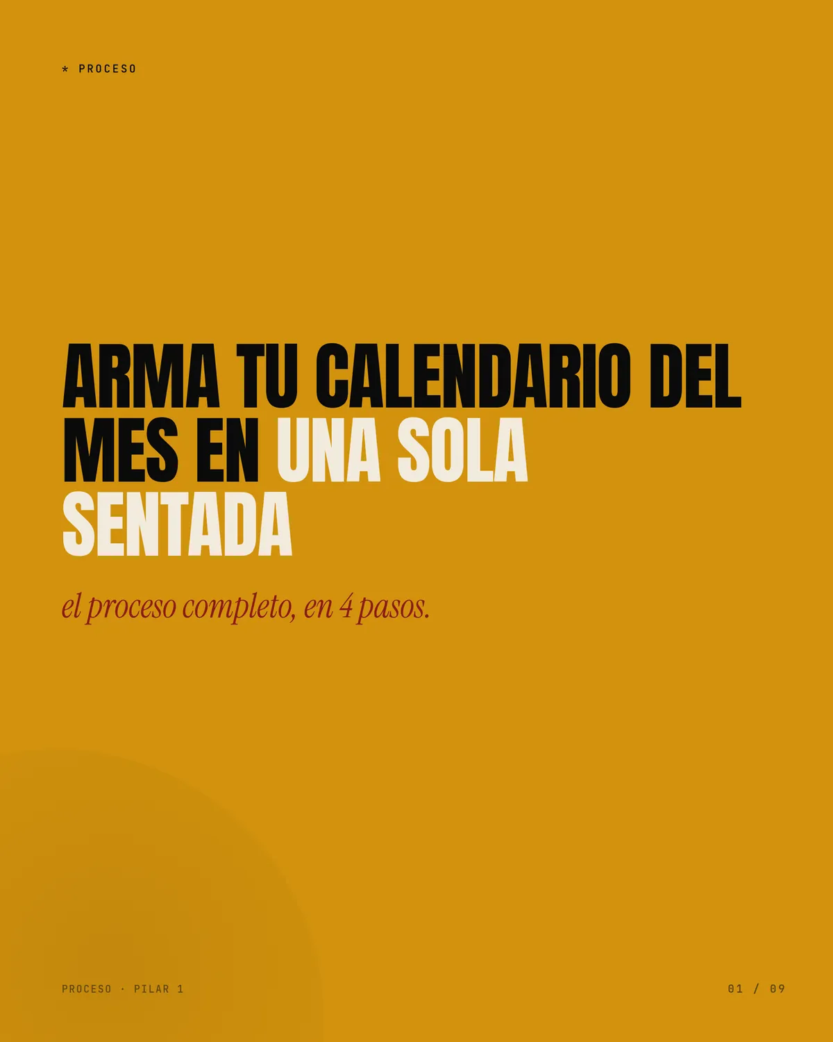 Arma tu calendario del mes en una sola sentada