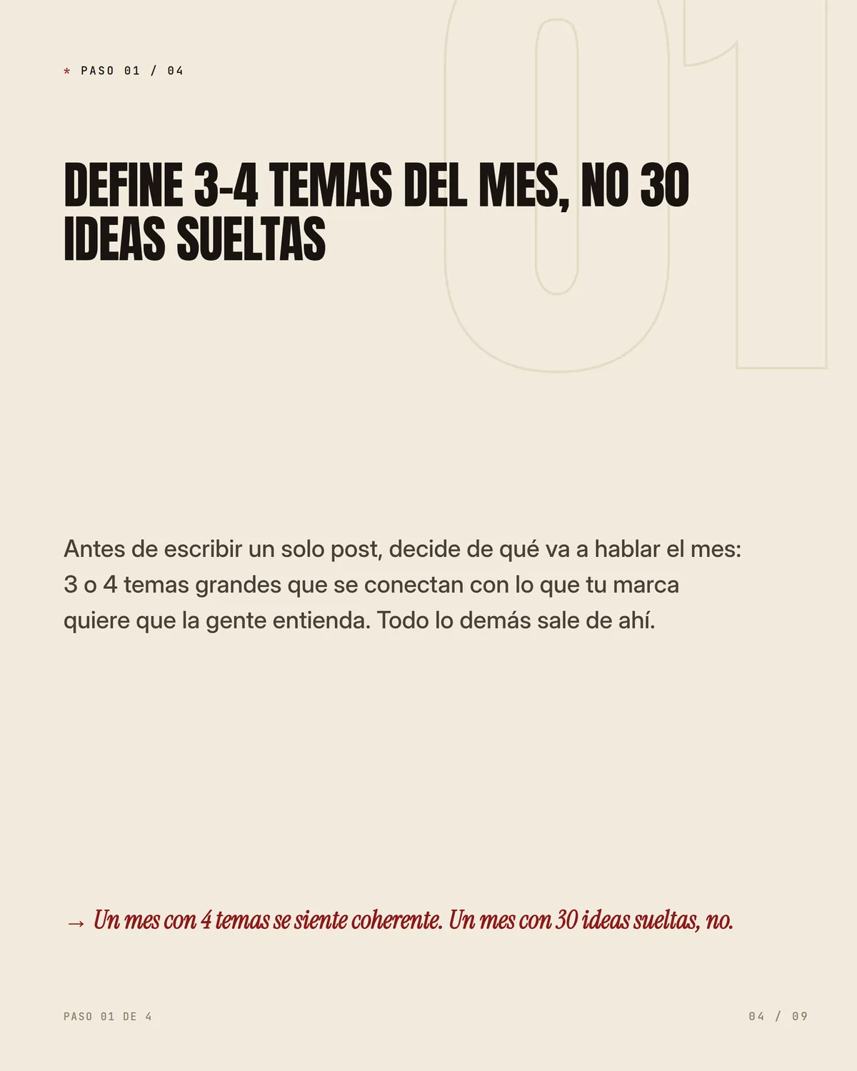 Arma tu calendario del mes en una sola sentada — pieza 4