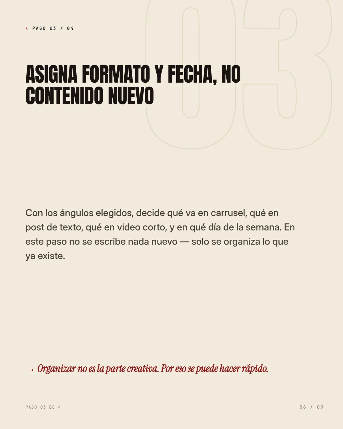 Arma tu calendario del mes en una sola sentada — pieza 6