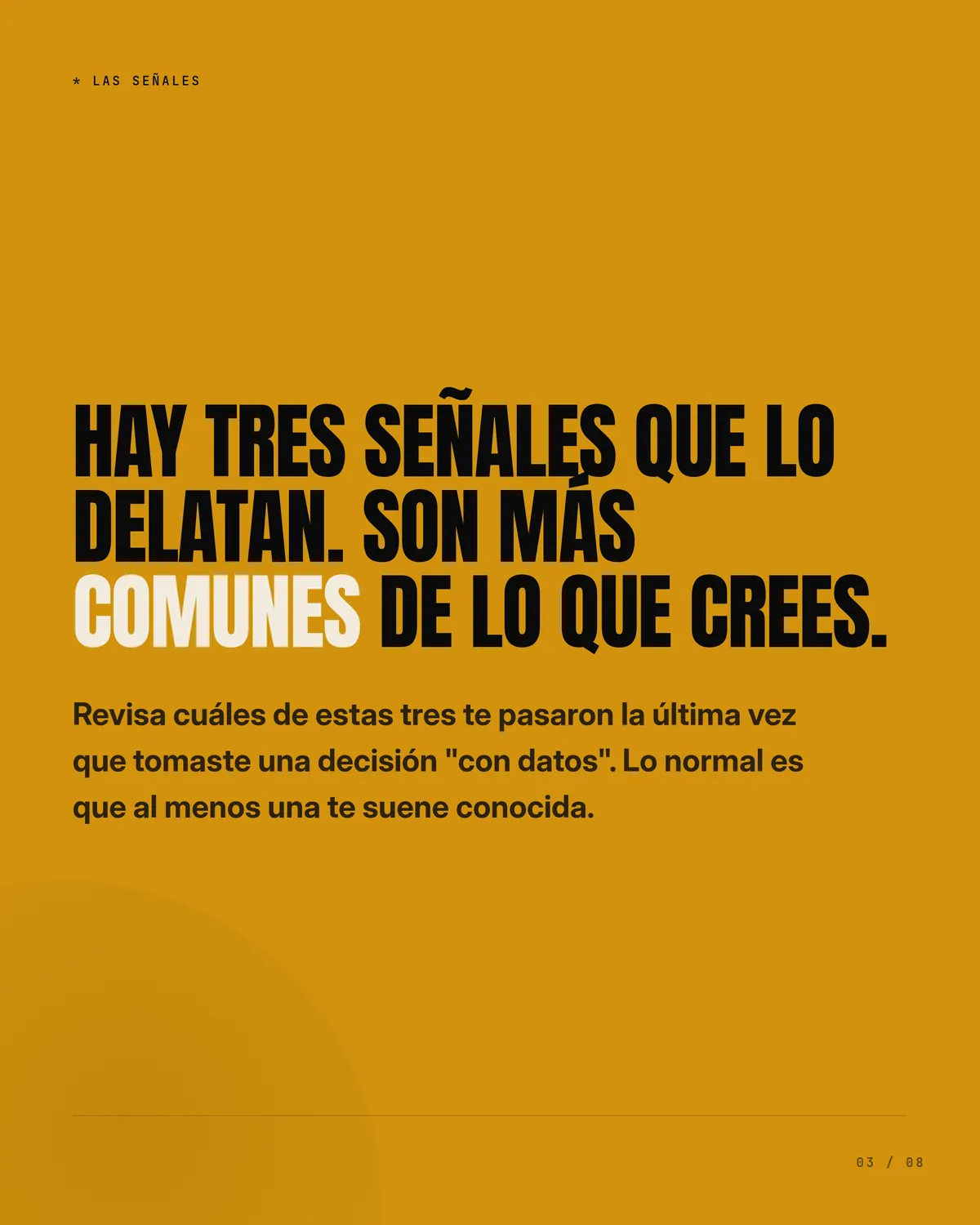 3 señales de que decides con opinión, no con datos — pieza 3