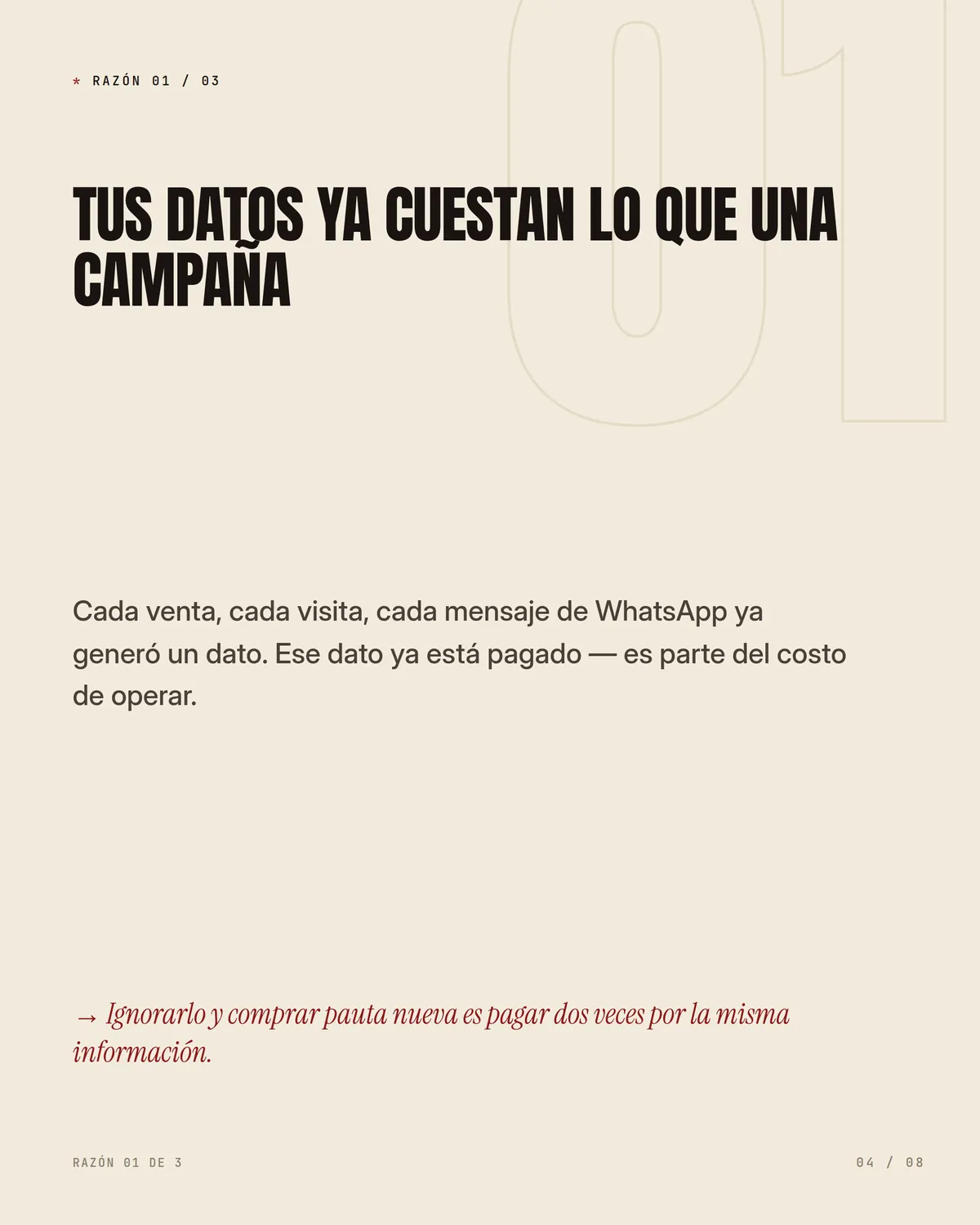 La pauta ya no es la ventaja — pieza 4