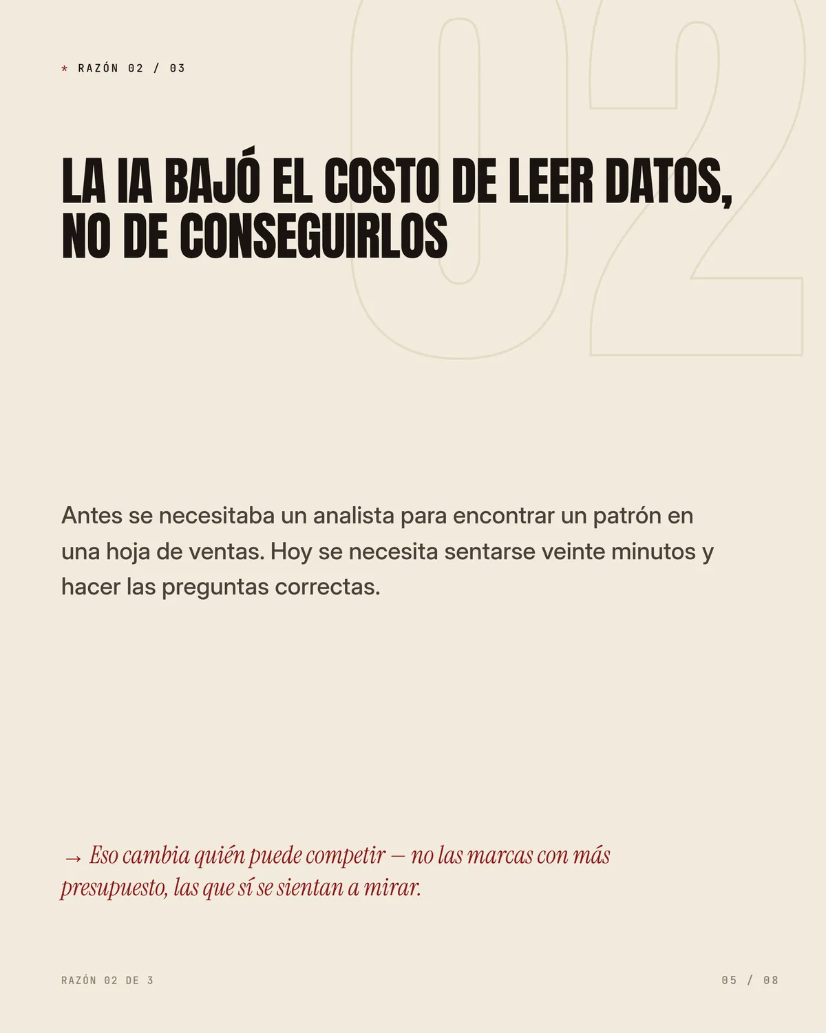 La pauta ya no es la ventaja — pieza 5